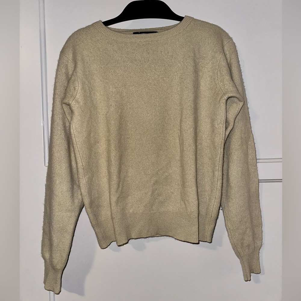 Women's 100% Cashmere Cream Beige Sweater size small